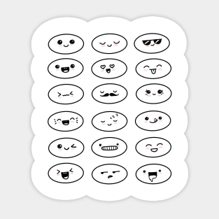 Many little smilies Sticker